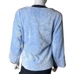 NWT size medium House of Chenille LOUNGEWEAR baby blue blanket towel jacket Photo 6