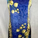 Boutique blue and yellow silk blend sheath dress size medium Photo 0