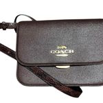 Coach  C6777 Snake Embossed Cross Body Metallic Cherry Oxblood Pebbled Leather Photo 0