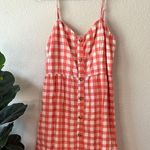 Gianni Bini salmon pink and White Checkered sun Dress M Photo 0