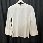 CELINE Authentic Elegant Phoebe Philo Poplin White Blouse Photo 9