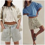 Free People NWT  We The Free Moxie Barrel Shorts - bleached snow - 30 Photo 1