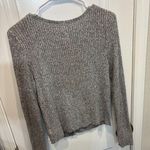 American Eagle  Outfitters Gray Ribbed V-Neck Sweater Photo 3