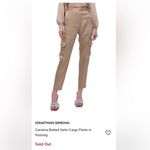 Jonathan Simkhai Carolina belted Satin cargo pant in nutmeg NWT Tan Size 6 Photo 8