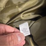 Hinge  Women's Asymmetrical Cardigan in Olive and Cream Photo 5