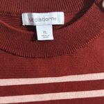 Liz Claiborne  Red and Pink Striped Sweater Photo 3
