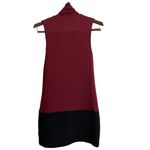 Bailey 44‎ Small Cranberry Black Bottom Sleeveless Turtleneck Short Dress Photo 1