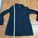 Jil Sander  Navy Blue Silk Lined Jacket Snap on Button Italy size 42 Photo 11