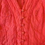 Inca Cottonāmade in Peru orange cotton seamed blouse XL Photo 6