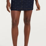 New! Cinq a Sept Ditsy Rhinestone Lynette Mini Skirt Sz 2 $295 Blue Photo 0