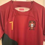 Cristiano Ronaldo #7 Green and Maroon Portugal National Team FIFA Soccer Jersey Red Photo 2