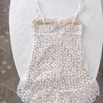 Lulus  Charmaine White Embroidered Floral Sheer Mini Dress Size S $60 Photo 7