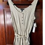 NWT Tribal Femme Petite Small Cream Striped Jumpsuit Tan Size undefined Photo 5