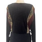 Vintage AHNI Velvet Tapestry Embroidered Maxi Dress ART TO WEAR Plus Size 2 NEW Black Photo 10