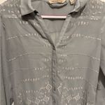 Soft Surroundings  Ibiza Georgette Embroidered Maxi Dress Mountain Mist size XXS Photo 4