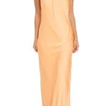 Morgan & Co . Long Hi Neck Charmeuse Dress Photo 0