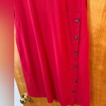 J. Jill Short Sleeve Button Detail Shirt Dress Red Pima Cotton Modal NWT Small Photo 1