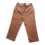 A New Day  Women's Straight Crop Pants Brown Size 12 Stretch High Rise Photo 2