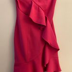 Likely  Monetta Strapless Ruffle Mini Dress Hot Barbie Pink Semi Formal EUC 6 Photo 0