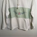 Lee Vintage Sport Sweatshirt White Green Embroidered Floral M Photo 2