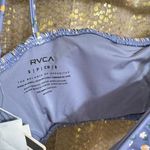 RVCA  Grey Purple Floral Mille Bandeau Bikini Swim Top Small NWT Photo 3