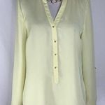 LC Lauren Conrad Lauren Conrad Baby Yellow Gold Button Down Lightweight Top S Photo 0