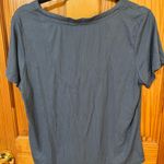 Nicole Miller Blue Button-Up Short Sleeve Top Photo 6