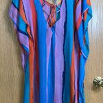 Colorful Striped Kaftan Dress​‎ Blue Photo 1