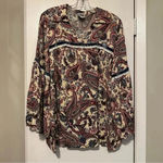 Ivy Jane  long sleeve paisley blouse size L Photo 0