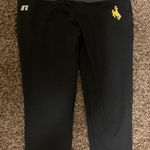 Russell Athletic Wyoming Cowboys Leggings Womens Medium 7/9 Russell Black with Gray Waistband Photo 0