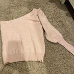 One Shoulder Pink Sweater Photo 0