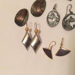 Lot Of 5 Vintage Modern Costume Jewelry Earrings Pierced All Signed Photo 6