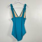 J.Crew Havana Blue Ruched femme one-piece swimsuit size 14 Photo 2