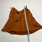 Abercrombie & Fitch Abercrombie & Fitch Satin Tie-Front Camisole Brown Womens Size Large Y2K *FLAWS Photo 10