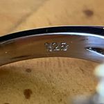 Natural Rainbow Moonstone London Blue Topaz Sterling Silver Ring Size 6.75 Photo 5