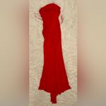 NWOT Staud Julius halter thigh slit red rose Maxi Dress sz S Photo 6
