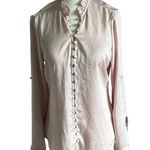 EXPRESS Pink Portofino Slim High Neck Top Women's Blouse Size XS | 44-2 Photo 0