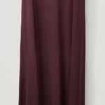 COS  burgundy dress midi maxi long volume pleated cotton jersey cap sleeve wine Photo 0