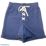 Urban Outfitters BDG  Shorts Small Blue Cotton High Waist Lace Up NEW $39 Photo 0