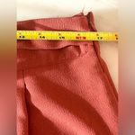 Free Press Rust Tie Waist Tapered Pants Size L Textured Crepe Photo 4