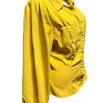 Milk & Honey women's mustard yellow long sleeve blouse Size M Photo 3