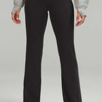 Lululemon Brushed Softstreme Ribbed Zip Flared Pant 32.5" Black. Size 2 Photo 0