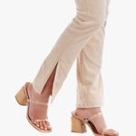 Mud Pie  size XS cream Felix corduroy jeans side slit hem classic cut zipper close Photo 2