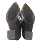 JustFab Adler Women's US 7 Ankle Boots Block Heel Color Strap Buckle Pointed Toe Blue Photo 3