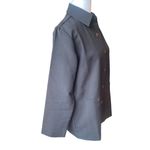 LL Bean Traveler Black Button Front Travel Top Womens Size 6 Petite Photo 2