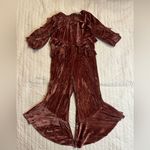 MIA JOY Joyfoile Valery Rose Colored Crushed Velvet Jumpsuit nwot Pink Size undefined Photo 0