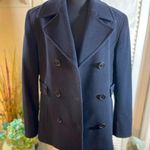 st. john's bay Women’s Wool Pea Coat in Dark Navy Photo 4