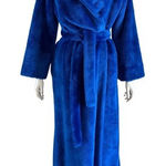 70s VTG Montgomery Ward Electric Blue Plush Shag Robe Cozy Retro Unisex Size undefined Photo 0