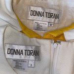 Donna Toran Vintage Yellow & White Colorblock Suit Dress & Blazer Size 8 Gold Photo 11