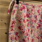Ann Taylor Vintage Size 4 Linen Floral Print Hip Tie Mini Skirt Photo 7